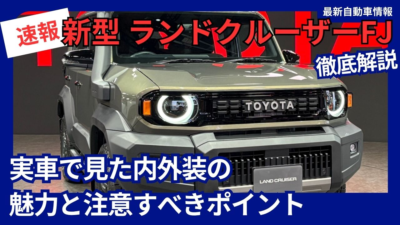 2026 Land Cruiser FJ: Comprehensive Review - The Appeal of Its Interior and Exterior Seen in the Actual Vehicle and Key Points to Note
