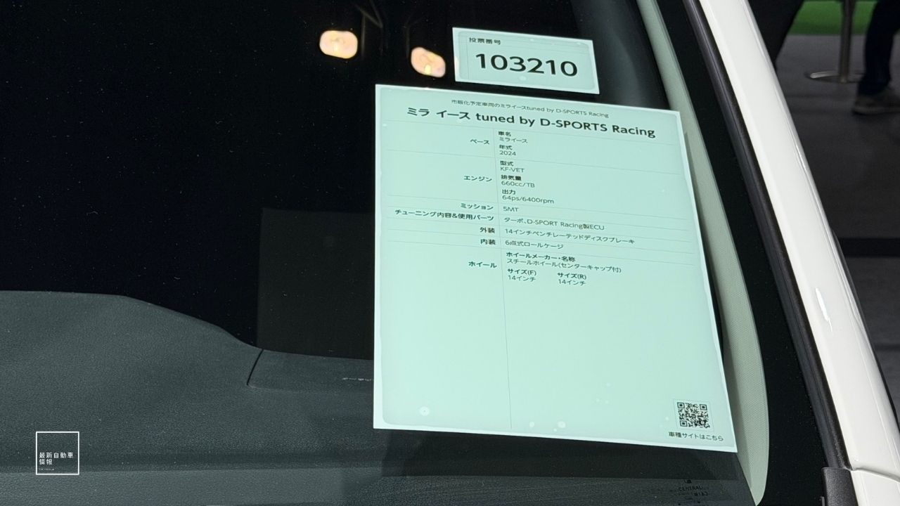 Daihatsu Mira e-s Turbo dengan transmisi manual 5 percepatan, disetel oleh D-Sports Racing