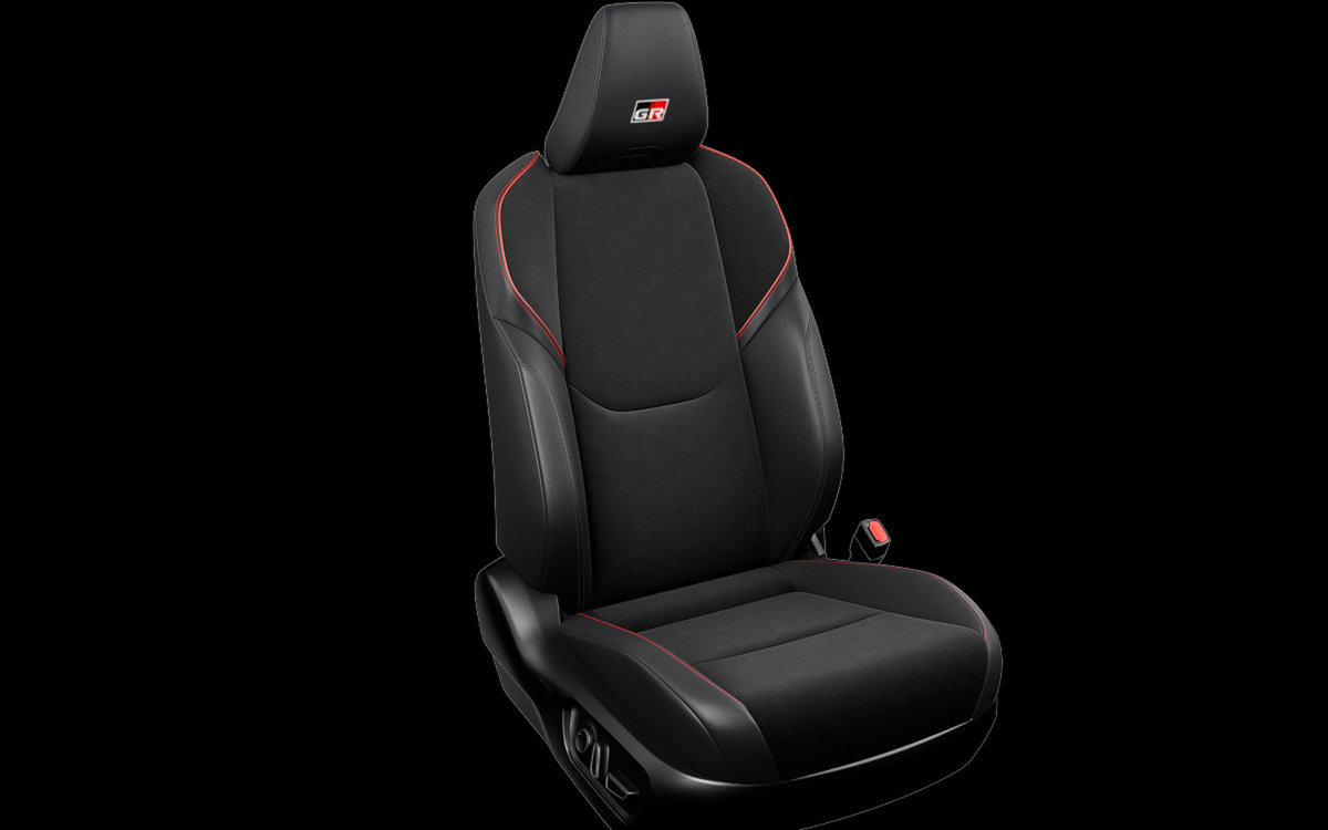 GR SPORT 専用スポーティシート(GRロゴ付き)/合成皮革+ブランノーブシート表皮(パーフォレーション&レッドステッチ付き)