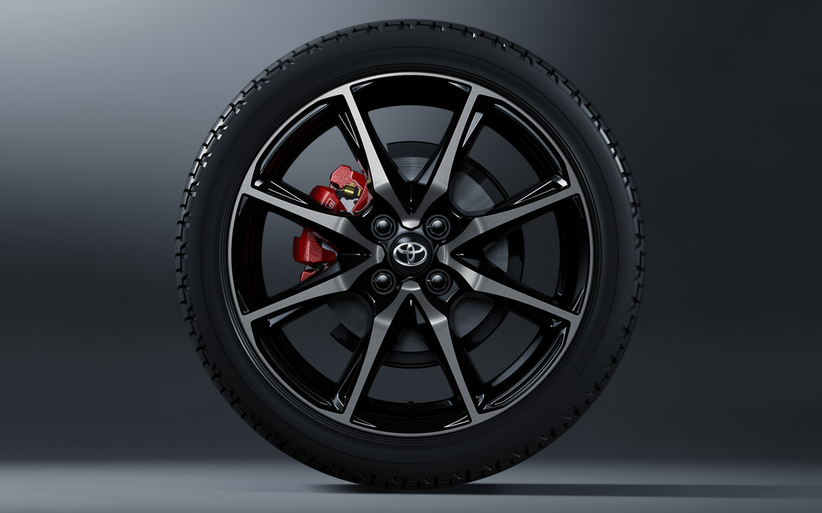 205/45R17タイヤ&専用17×7Jアルミホイール(ダーククリア切削光輝+ブラック塗装/センターオーナメント/ブラックホイールナット付)