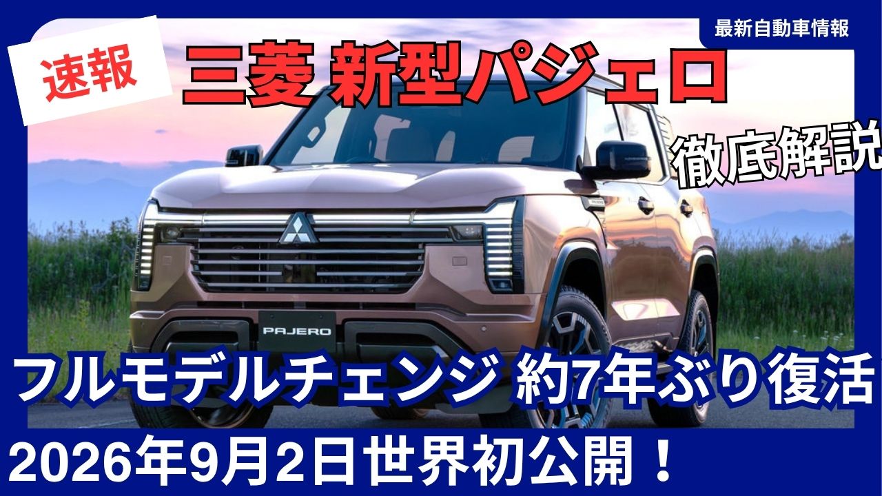 mitsubishi-motors-new-pajero-a-full-model-change-and-a-comeback-after-about-7-yearsworld-premiere-on-september-2-2026