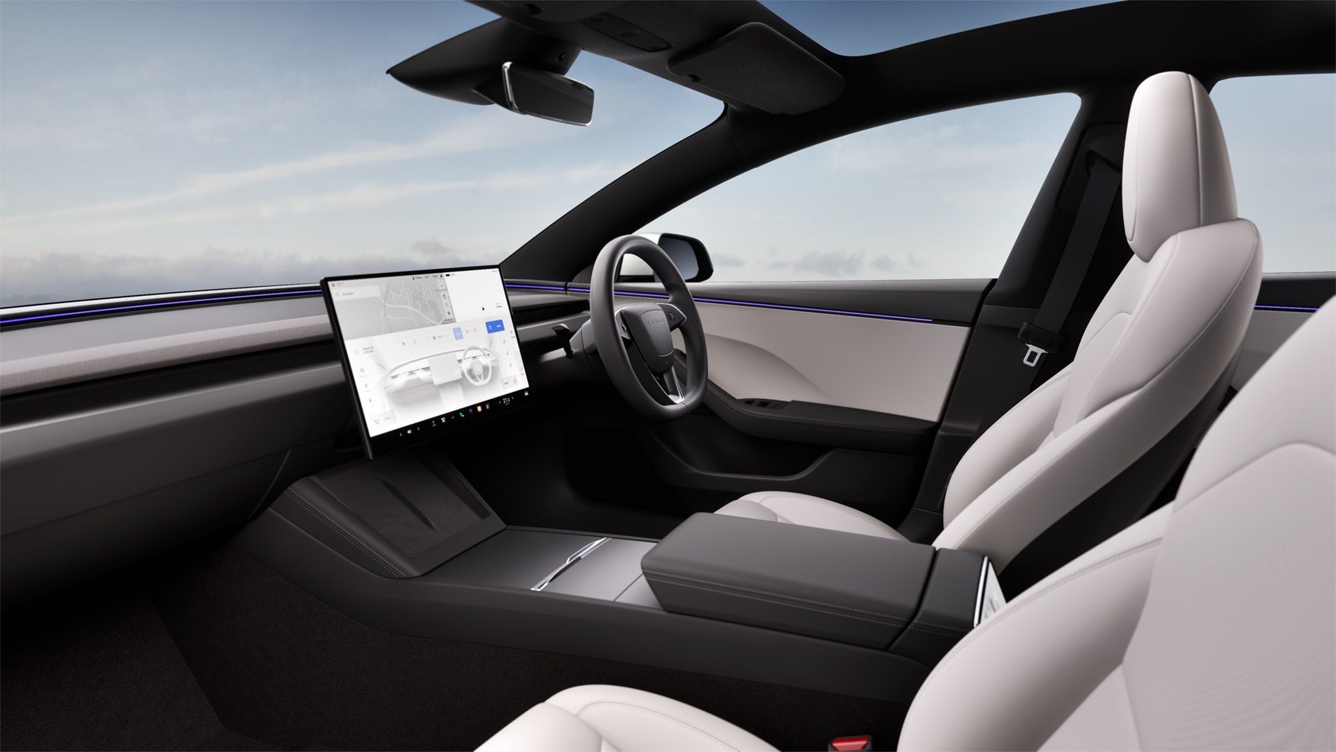 テスラ 新しいModel 3のゼングレーシートカラー
