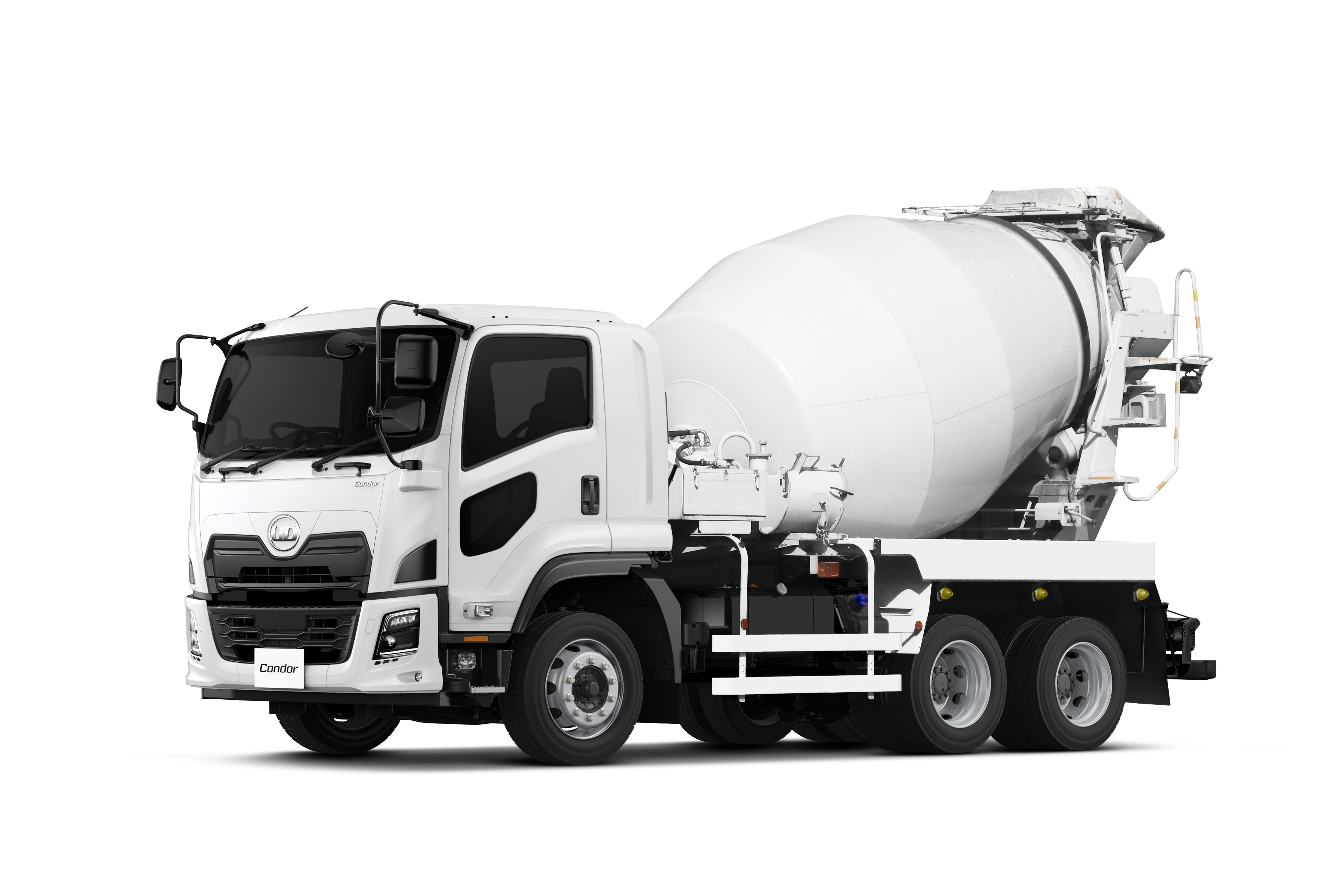 UDトラックス 新型 コンドルのミキサー車(GVW20トンクラス)